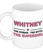 Whitney the woman the myth the supergirl cadeau koffie mok thee beker 300 ml