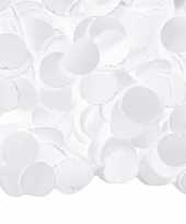 Zakje met 100 grams confetti kleur wit