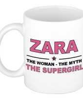 Zara the woman the myth the supergirl cadeau koffie mok thee beker 300 ml